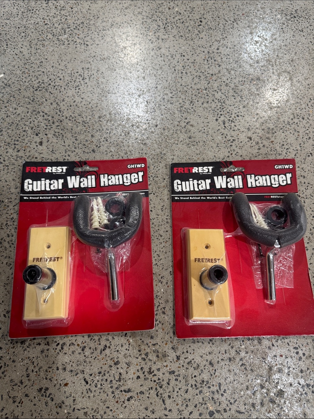 Guitar Wall Hanger - Black and Natural Wood